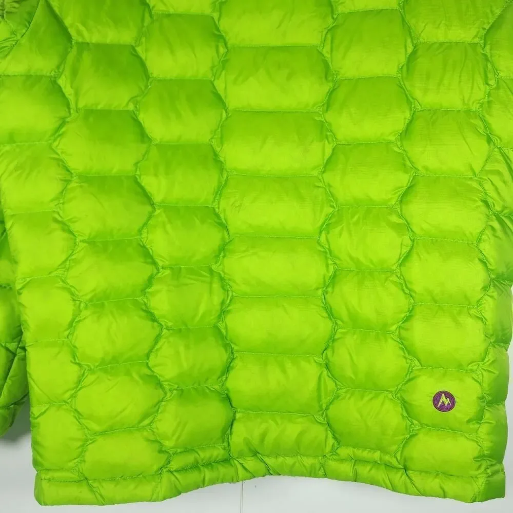 MARMOT Girls Ama Dablam XL Green 700 fill Down FullZip Hooded Puffer Jacket